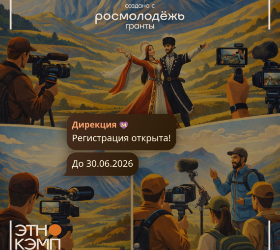 Раскрыть культурный код Кавказа. Стартовал приём заявок на всероссийский молодёжный форум «ЭтноКэмп»